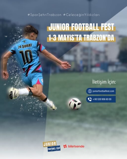 Geleceğin yıldızları sahaya çıkıyor! ⭐️
1-3 Mayıs tarihlerinde Trabzon’da düzenlenecek Junior Football Fest ile futbolun heyecanını, rekabetini ve dostluğunu bir arada yaşayacağız.
#SporŞehriTrabzon ruhuyla, genç yetenekler kendini gösterecek, unutulmaz anlar yaşanacak! 🌟
Sen de bu büyük organizasyonda yerini al, tribündeki ya da sahadaki yerini şimdiden ayırt!
📍 Trabzon
📅 1-3 Mayıs
🌐 juniorfootballfest.com
📞 +90 530 906 60 00
#juniorfootballfest #geleceğinyıldızları #futbolturnuvası #turnuvadandahafazlası